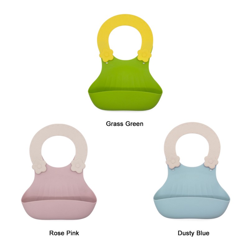 Baby Bib Manufacturer - Custom Logo Pattern Hot Selling Silicone Adjustable Sizes High Quality