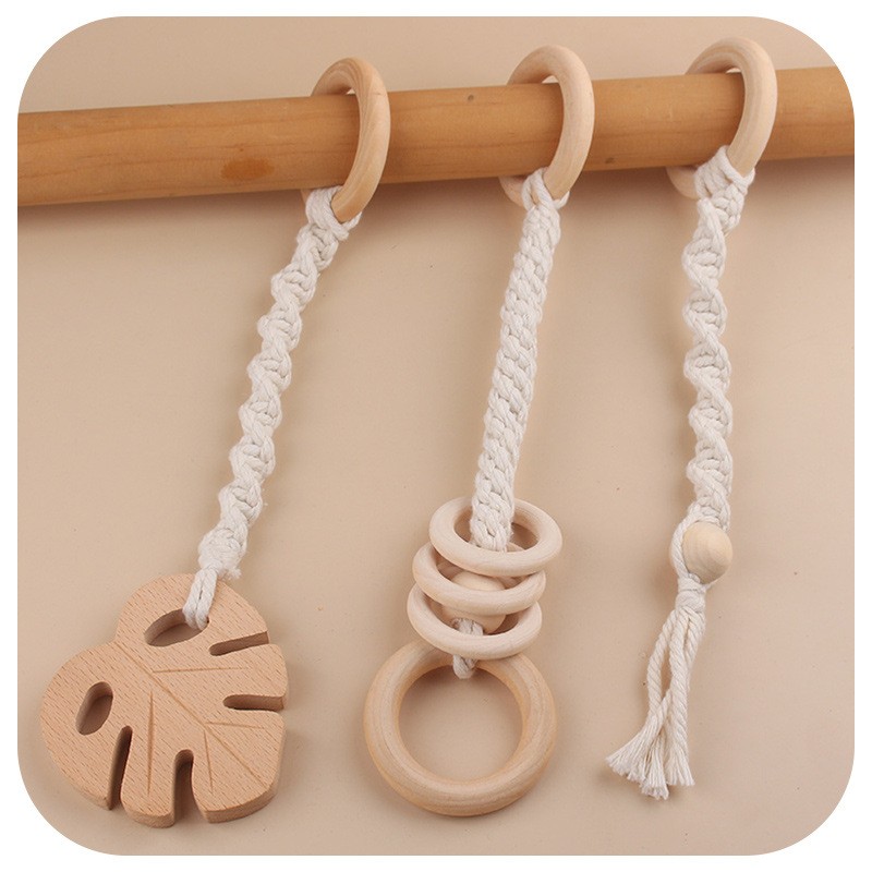 Pacifier Clip Supplier - Chewable Soft Silicone with Wood Infant Teether Toys