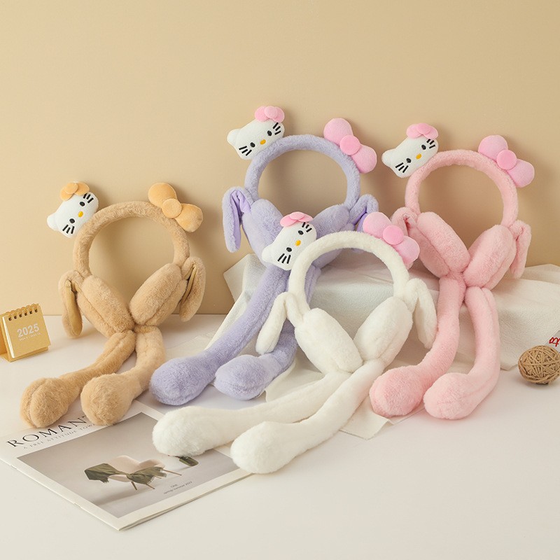 Women's Earmuffs Factory - Cute Moving Air Bag Rabbit Ears Winter Warm Ear Protection
