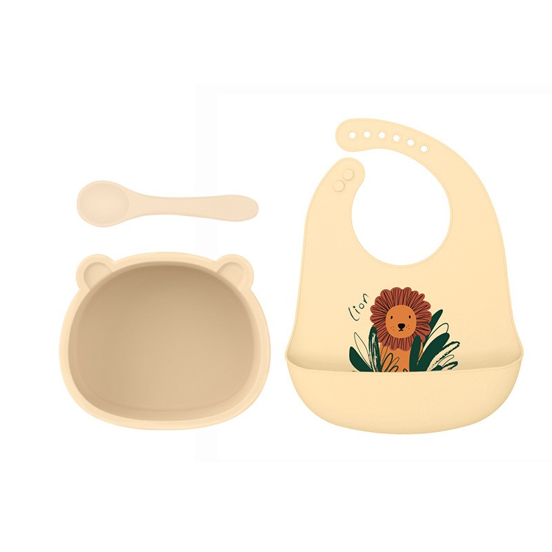 Silicone Bibs Supplier - 2021 Cute Cartoon Adjustable Waterproof Infant Toddler Feeding