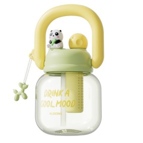 Water Bottle Supplier - Bamboo Robot Strap Water Cup Kindergarten Portable Food Grade