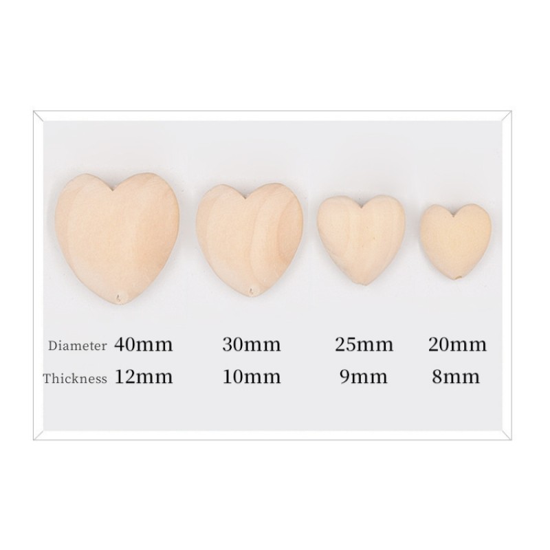 Wood Beads Supplier - 10-25mm Natural Wood Color Beech Round DIY Loose Bead