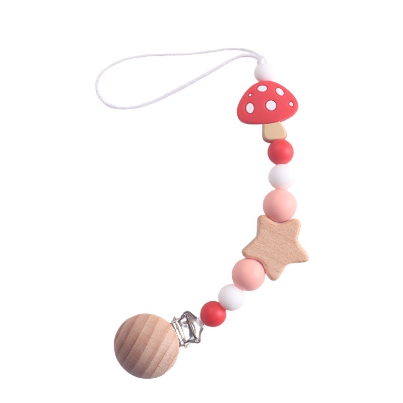Pacifier Chain Supplier - Silicone with Fox Daisy Chain Anti-Dropping Convenient Clip