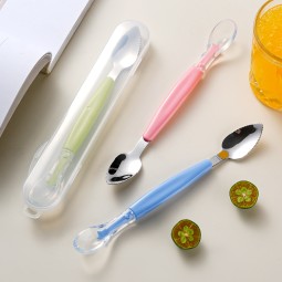 Feeding Tools Supplier - Stainless Steel Spoon Fork Set Easy-to-Use for Baby Feeding