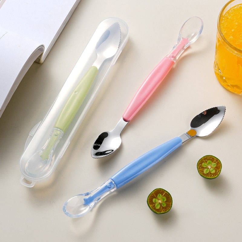 Feeding Tools Supplier - Stainless Steel Spoon Fork Set Easy-to-Use for Baby Feeding