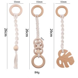 Pacifier Clip Supplier - Chewable Soft Silicone with Wood Infant Teether Toys