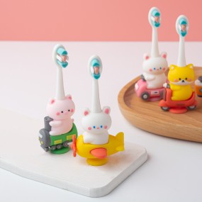 Children's Toothbrush Supplier - Cute Cartoon Duckbill Soft Bristle Silicone Clean Teeth 0-9 Years