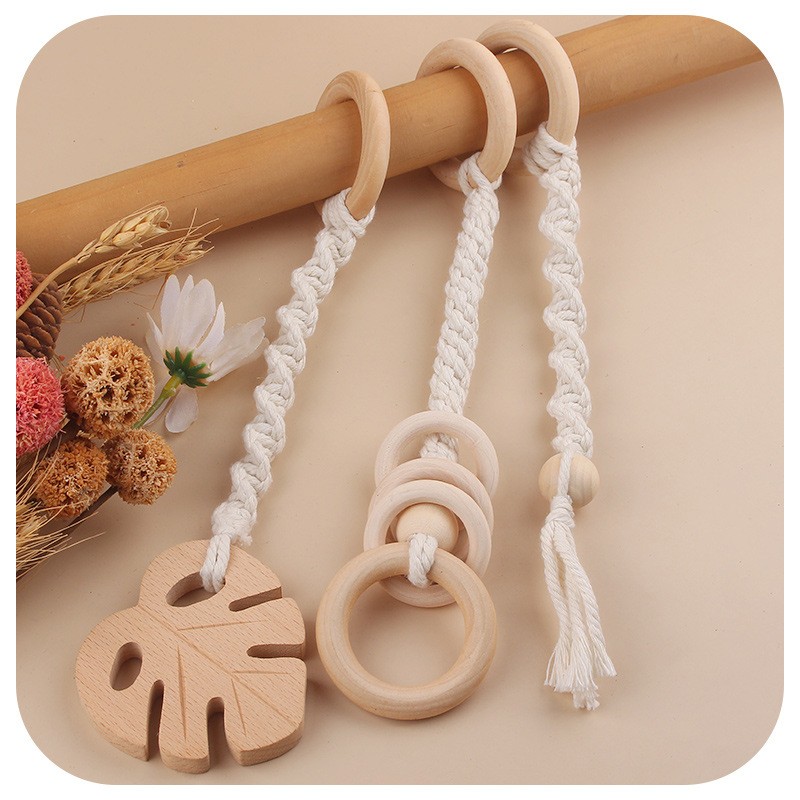 Pacifier Clip Supplier - Chewable Soft Silicone with Wood Infant Teether Toys
