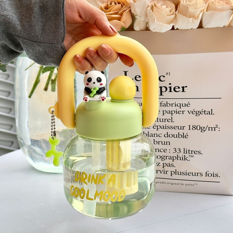 Water Bottle Supplier - Bamboo Robot Strap Water Cup Kindergarten Portable Food Grade