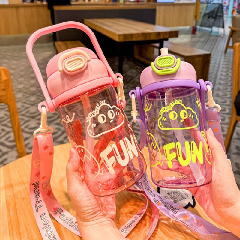 Sippy Cup Factory - 270ml PP Portable Large Diameter with Suction Tube for Children