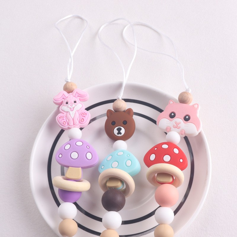 Baby Pacifier Manufacturer - Handmade Cute Cartoon Flower Anti-Drop Silicone with Gum