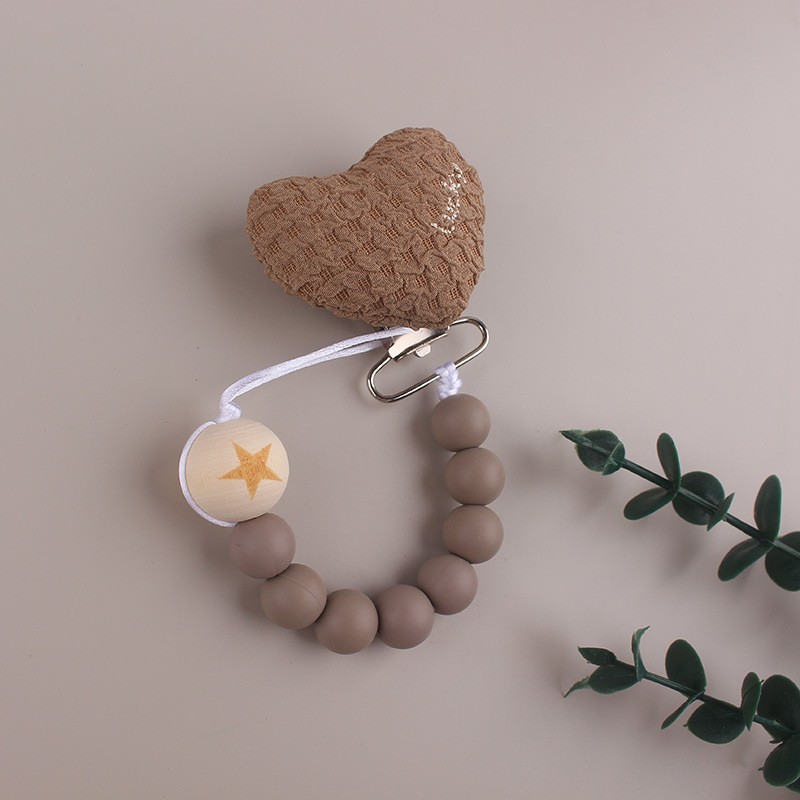 Baby Products Supplier - Cute Beech Clip Mushroom Silicone Pacifier Chain for Babies