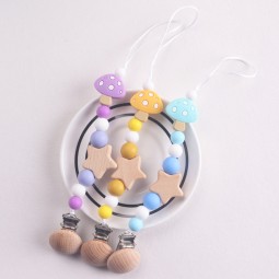 Pacifier Chain Supplier - Silicone with Fox Daisy Chain Anti-Dropping Convenient Clip