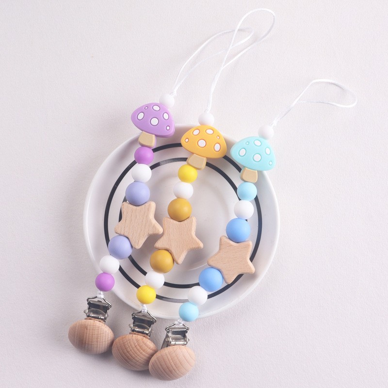 Pacifier Chain Supplier - Silicone with Fox Daisy Chain Anti-Dropping Convenient Clip