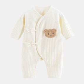 Infant Bodysuit Factory - Cotton Romper Bear Applique Casual