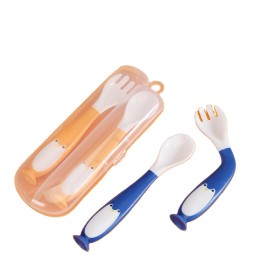 Training Tableware Supplier - Twist Bendable Fork Spoon Silicone