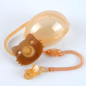 Orthodontic Pacifier Supplier - 0-6M Soft Silicone with Clip Box