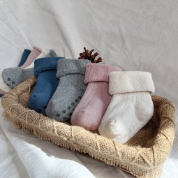Non Slip Socks Factory - Baby Ankle Crew Grips Warm Cotton