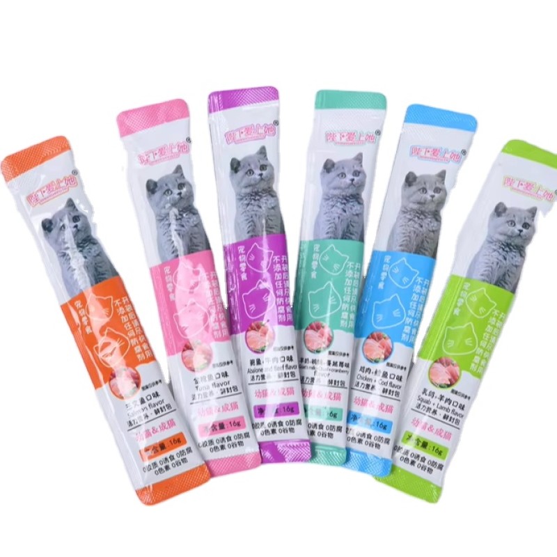 Pet Treats Factory - Organic Cat Snack Nutrition Strips Wet Soft Canned Food