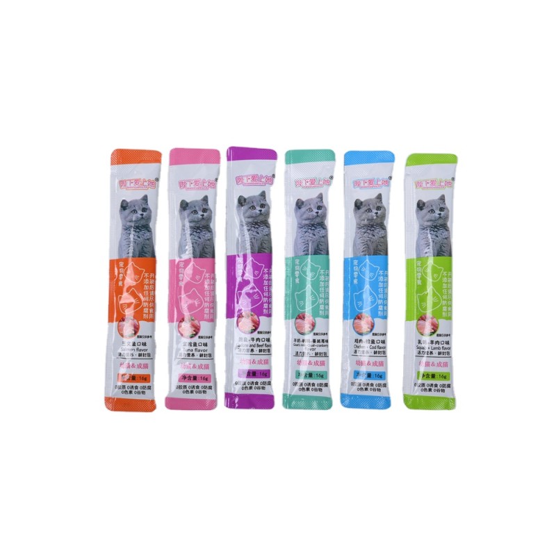 Pet Treats Factory - Organic Cat Snack Nutrition Strips Wet Soft Canned Food