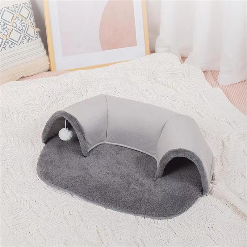 Cat Bed Supplier - Cat Tunnel Bed Dual Use Playable Sleepable U-Shaped Tunnel