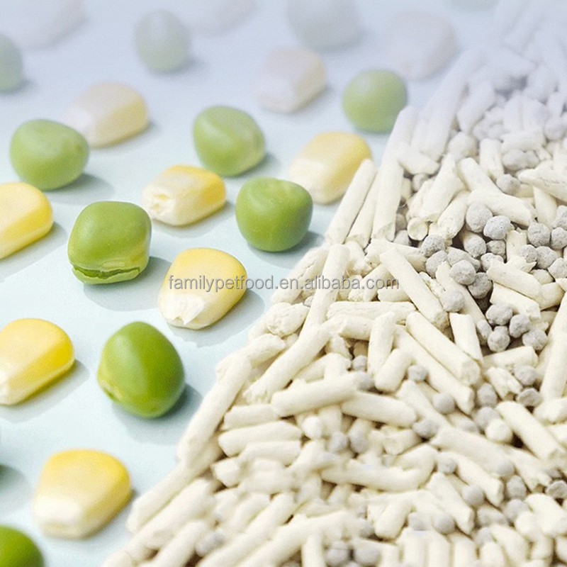 Cat Litter Factory - OEM Cat Sand Green Clean Stripe Shape Strong Clumping