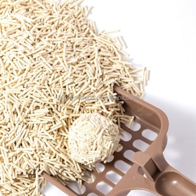 Cat Litter Factory - OEM Cat Sand Green Clean Stripe Shape Strong Clumping