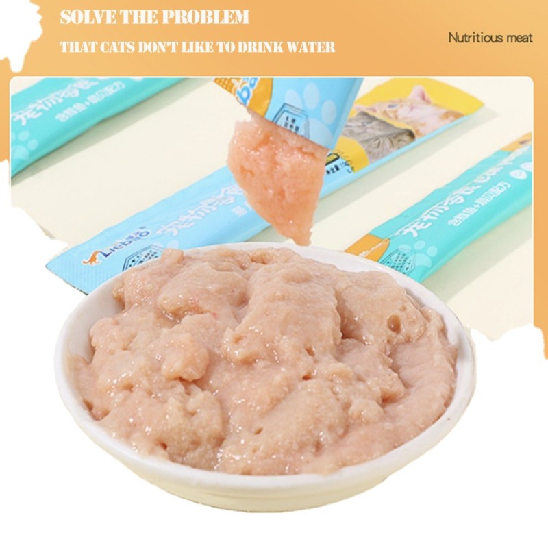 Wet Cat Food Supplier - 15g Puree Premium Salmon Chicken Tuna High Protein