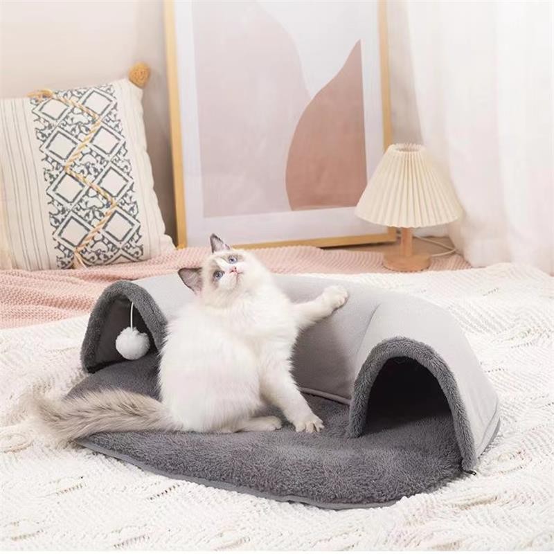 Cat Bed Supplier - Cat Tunnel Bed Dual Use Playable Sleepable U-Shaped Tunnel