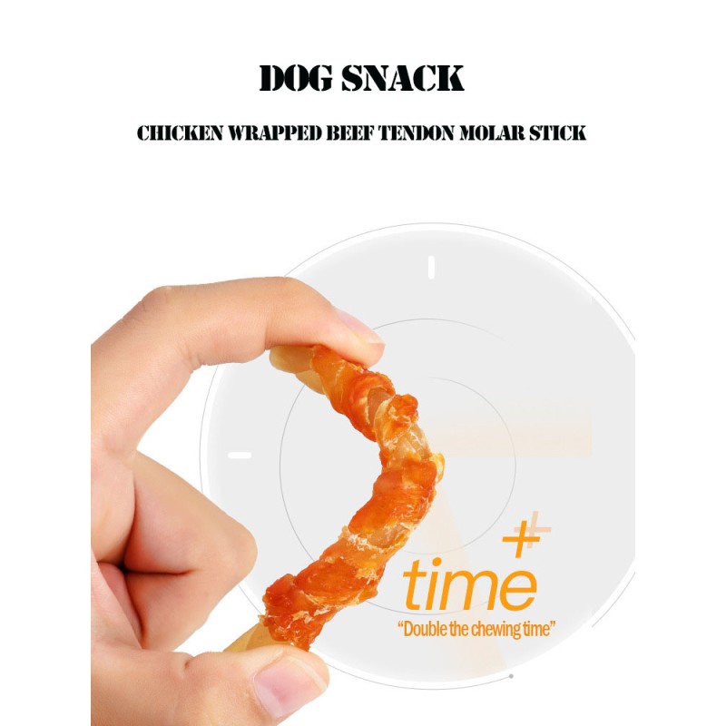 Dog Chews Supplier - Chicken Wrapped Donuts Rawhide Dog Bone Private Label Customized