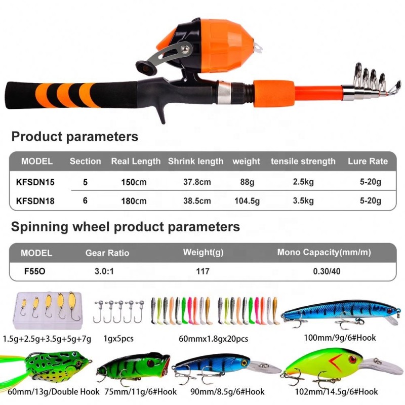 Kids Fishing Rod Factory - Wholesale Custom Portable Bag Combo