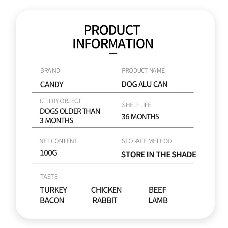 Dog Treat Factory - Candy Alu Tin Super Palate 100g