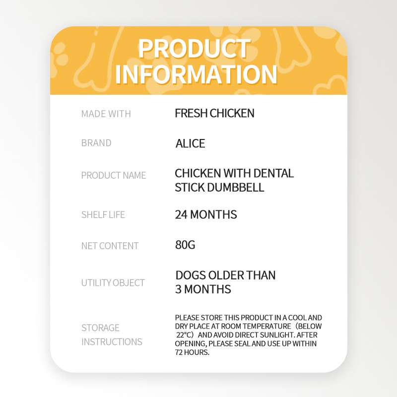 Dog Snack Manufacturer - OEM ODM Air-dried Chicken Dental Stick