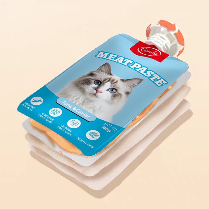 Cat Snack Supplier - Hot Sale 80g Meat Soup 4 Flavors