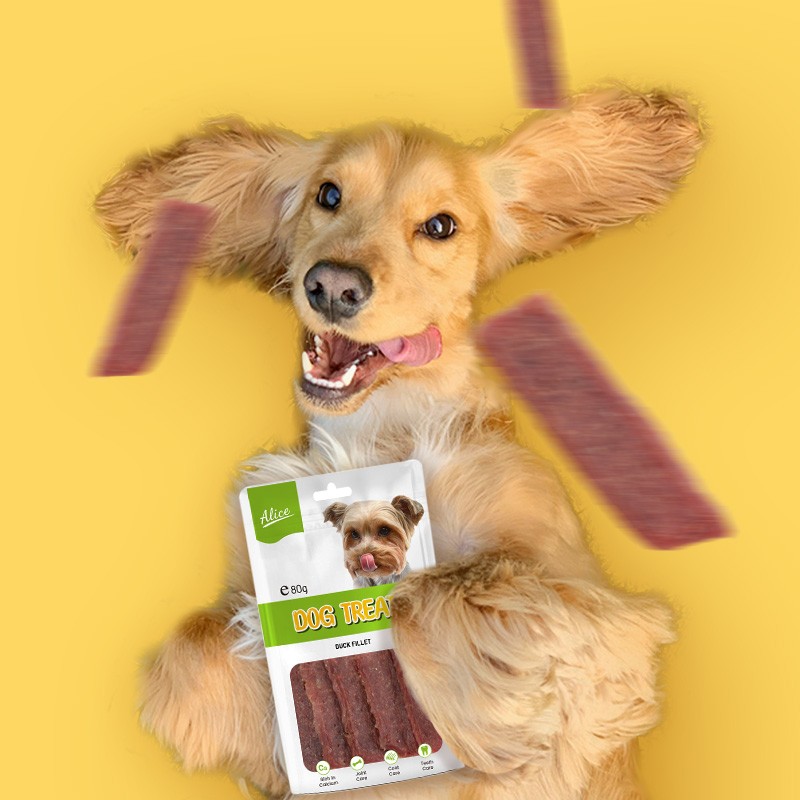 Dog Treat Supplier - OEM ODM Air-dried Duck Fillet Chicken