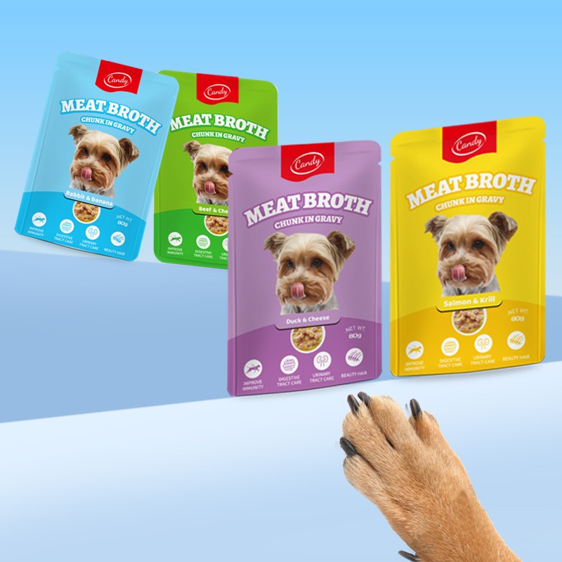 Dog Food Supplier - Best-seller OEM 80g Pouch Multiple Flavors