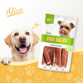 Dog Snack Supplier - OEM ODM Air-dried Duck Pollock Slice
