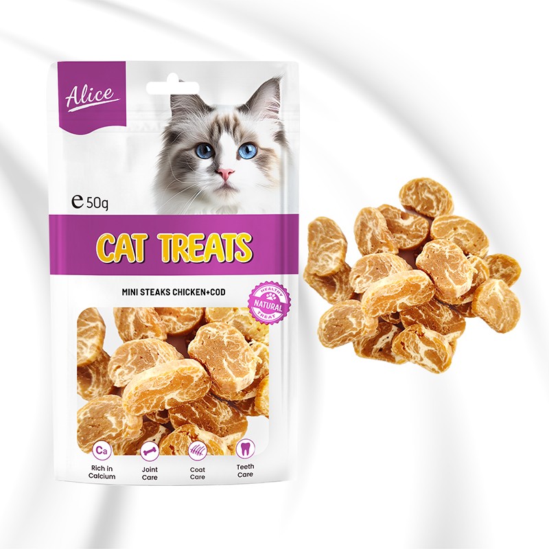 Cat Snack Manufacturer - OEM ODM Air-dried Chicken Cod Steak