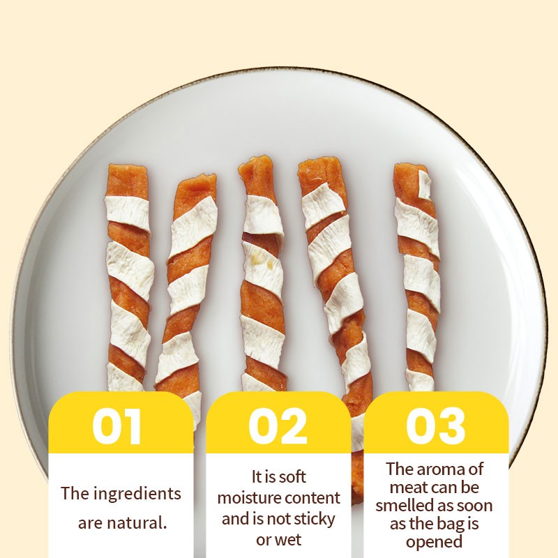 Dog Treat Supplier - OEM ODM Air-dried Pollock Strip Wrap