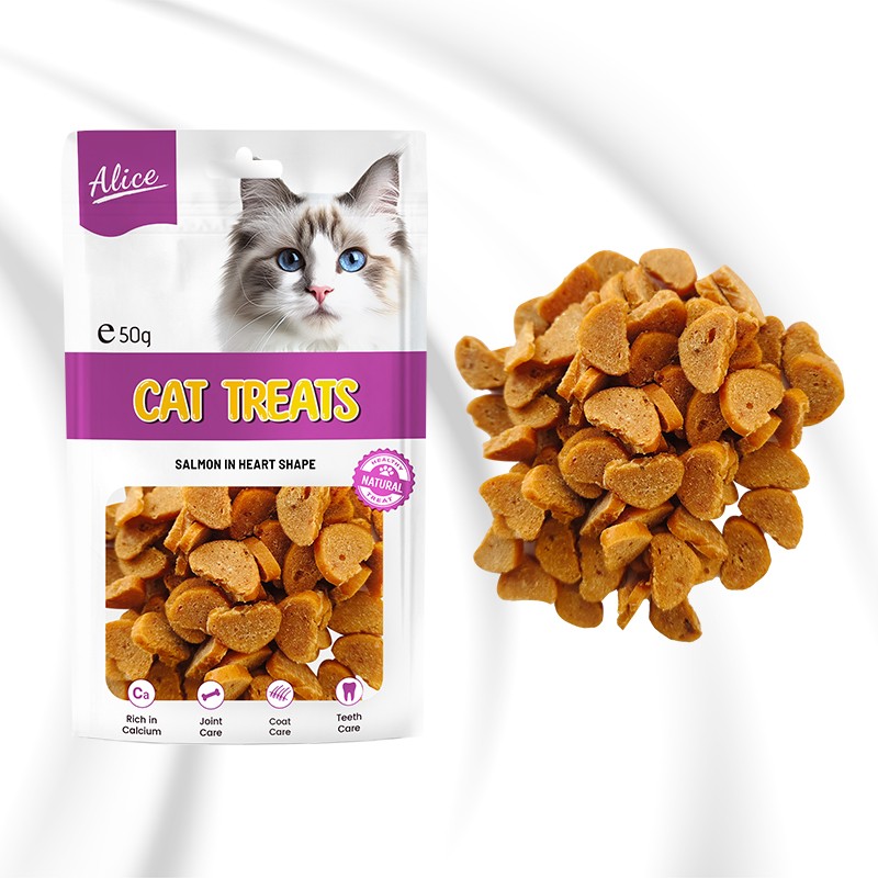 Cat Treat Manufacturer - OEM ODM Air-dried Salmon Heart Shape