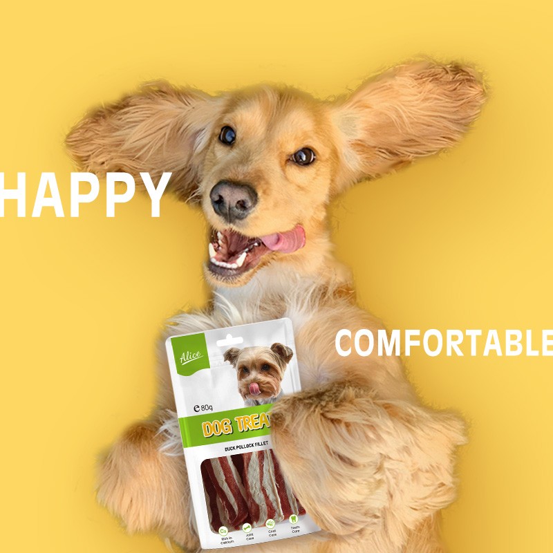 Dog Treat Factory - OEM ODM Air-dried Duck Pollock Fillet