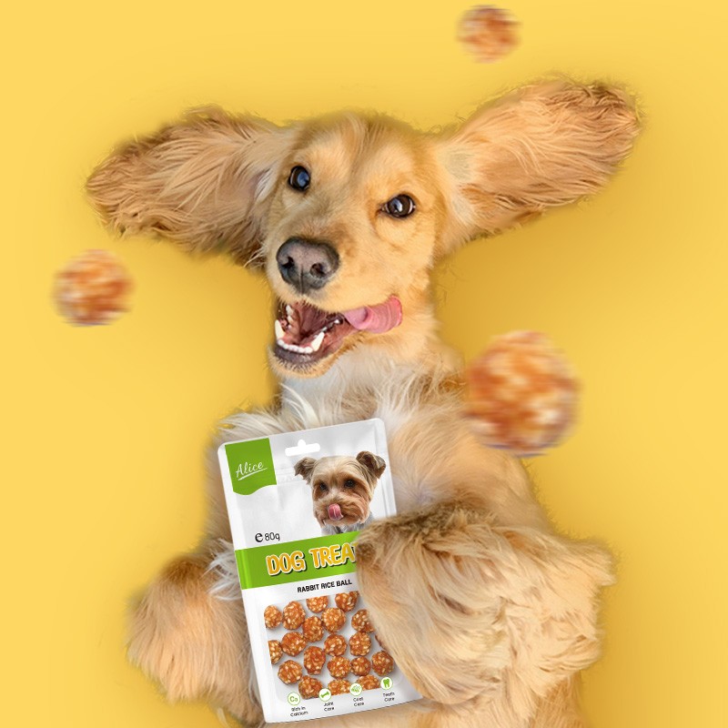 Dog Snack Manufacturer - OEM ODM Air-dried Rabbit Rice Ball