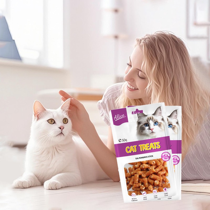 Cat Snack Manufacturer - OEM ODM Air-dried Salmon Rice Stick