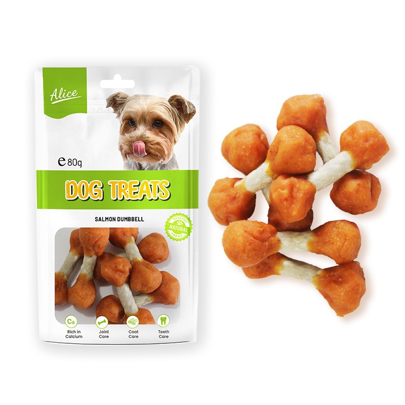 Dog Snack Supplier - OEM ODM Air-dried Salmon Dumbbell
