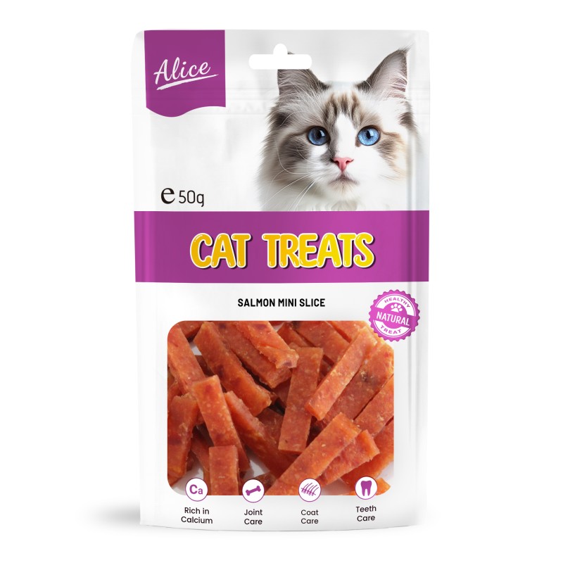 Cat Snack Supplier - OEM ODM Air-dried Salmon Mini Slice