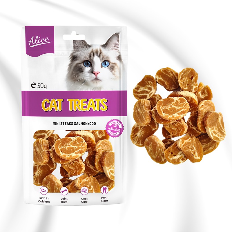 Cat Snack Factory - OEM ODM Air-dried Salmon Cod Steak