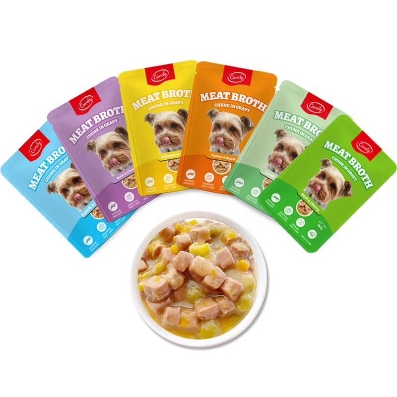 Dog Food Supplier - Best-seller OEM 80g Pouch Multiple Flavors