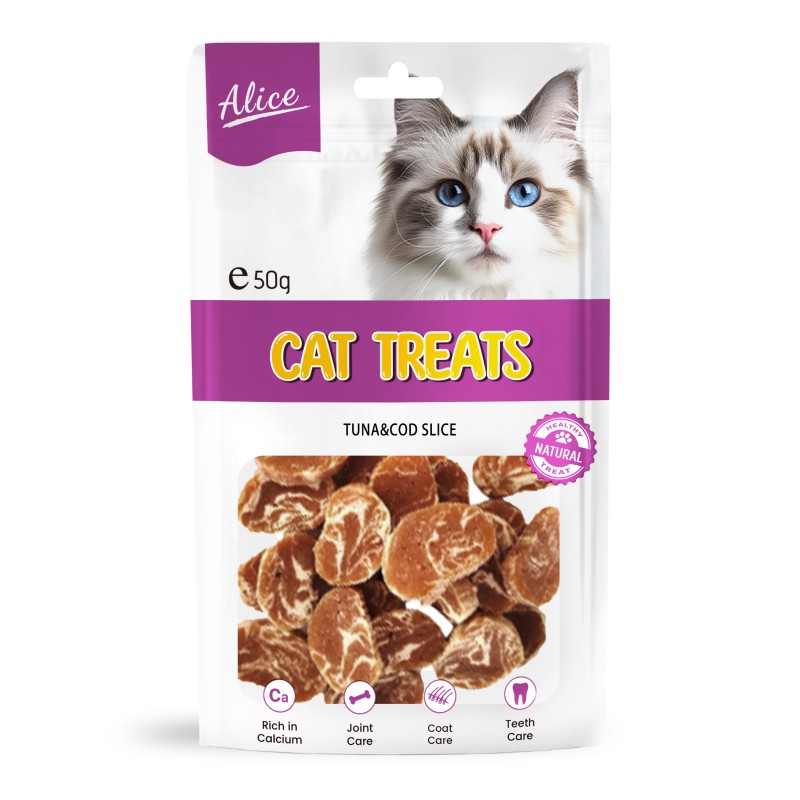 Cat Snack Manufacturer - OEM ODM Air-dried Tuna Cod Slice