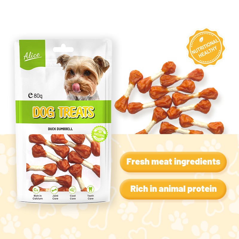 Dog Snack Factory - OEM ODM Air-dried Duck Dumbbell Chicken