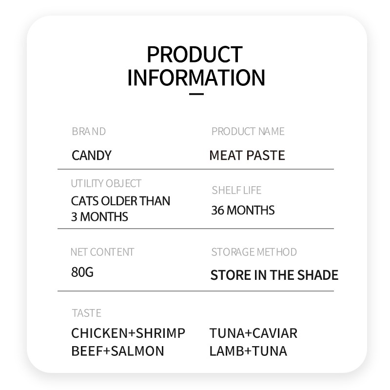 Cat Snack Supplier - Hot Sale 80g Meat Soup 4 Flavors